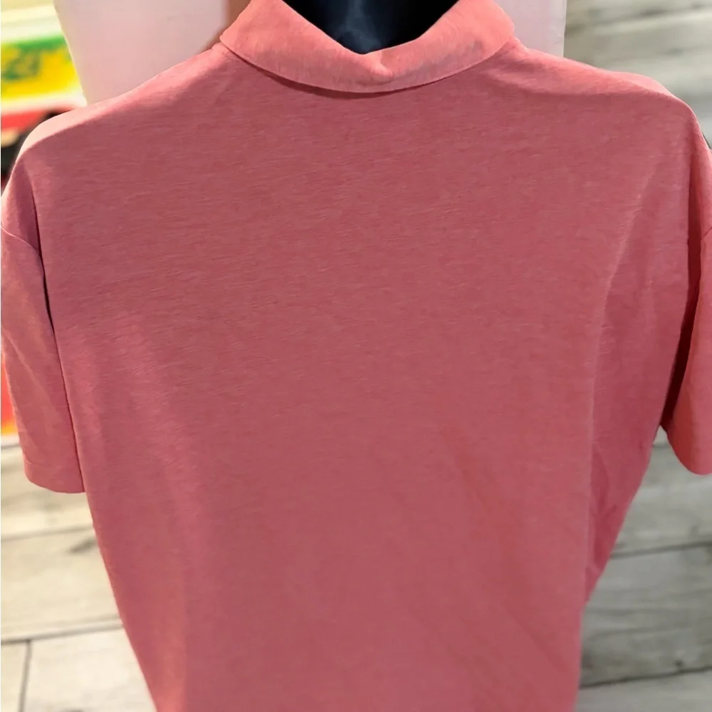 Men’s used Adidas peach size XL golf polo shirt Pre own items are as is